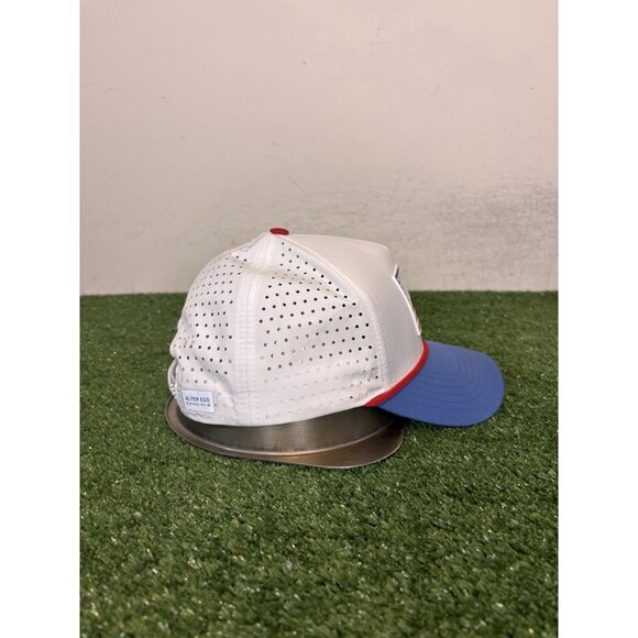 Alter Ego Running hat cap snap back white blue coaster USA breathable mesh 4 - Picture 6 of 7